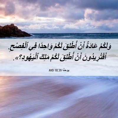 Picture 06 - يوحنَّا 18:39 AVD - وَلَكُمْ عَادَةٌ أَنْ - Bible Verse Picture