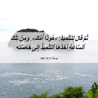 Picture 06 - يوحنَّا 19:27 AVD - ثُمَّ قَالَ لِلتِّلْمِيذِ: - Bible Verse Picture
