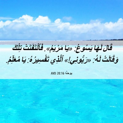 Picture 06 - يوحنَّا 20:16 AVD - قَالَ لَهَا يَسُوعُ: «يَا - Bible Verse Picture