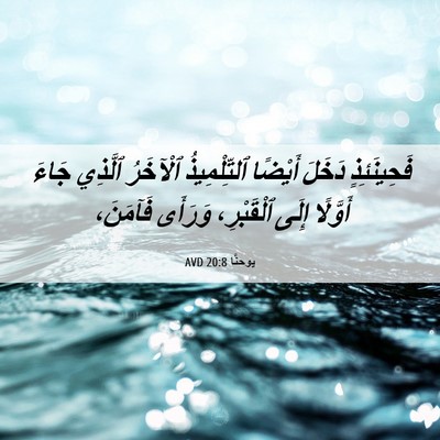 Picture 06 - يوحنَّا 20:8 AVD - فَحِينَئِذٍ دَخَلَ - Bible Verse Picture