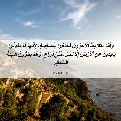 Picture 06 - يوحنَّا 21:8 AVD - وَأَمَّا ٱلتَّلَامِيذُ - Bible Verse Picture