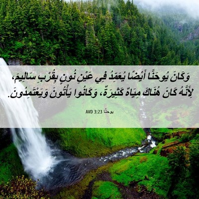 Picture 06 - يوحنَّا 3:23 AVD - وَكَانَ يُوحَنَّا أَيْضًا - Bible Verse Picture