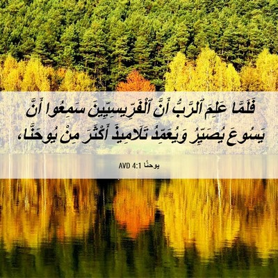 Picture 06 - يوحنَّا 4:1 AVD - فَلَمَّا عَلِمَ ٱلرَّبُّ - Bible Verse Picture