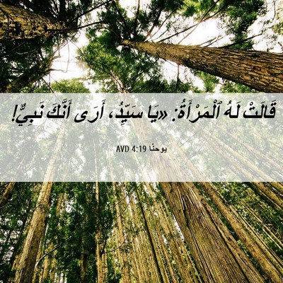 Picture 06 - يوحنَّا 4:19 AVD - قَالَتْ لَهُ ٱلْمَرْأَةُ: - Bible Verse Picture