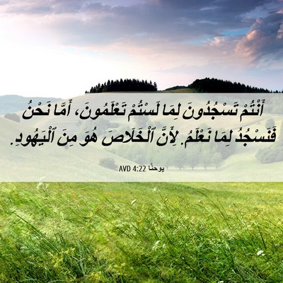 Picture 06 - يوحنَّا 4:22 AVD - أَنْتُمْ تَسْجُدُونَ - Bible Verse Picture