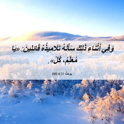 Picture 06 - يوحنَّا 4:31 AVD - وَفِي أَثْنَاءِ ذَلِكَ - Bible Verse Picture