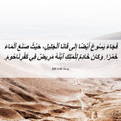 Picture 06 - يوحنَّا 4:46 AVD - فَجَاءَ يَسُوعُ أَيْضًا - Bible Verse Picture
