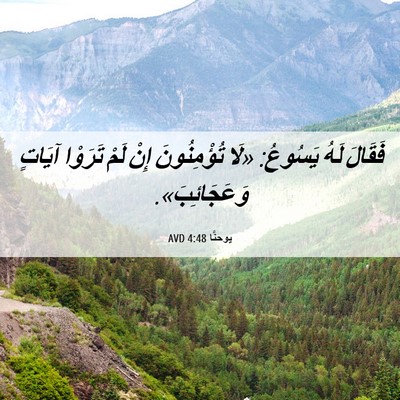 Picture 06 - يوحنَّا 4:48 AVD - فَقَالَ لَهُ يَسُوعُ: «لَا - Bible Verse Picture