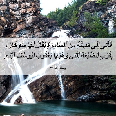 Picture 06 - يوحنَّا 4:5 AVD - فَأَتَى إِلَى مَدِينَةٍ - Bible Verse Picture