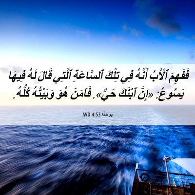 Picture 06 - يوحنَّا 4:53 AVD - فَفَهِمَ ٱلْأَبُ أَنَّهُ - Bible Verse Picture