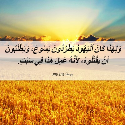 Picture 06 - يوحنَّا 5:16 AVD - وَلِهَذَا كَانَ - Bible Verse Picture