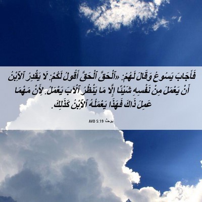 Picture 06 - يوحنَّا 5:19 AVD - فَأَجَابَ يَسُوعُ وَقَالَ - Bible Verse Picture