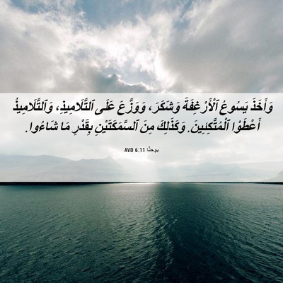 Picture 06 - يوحنَّا 6:11 AVD - وَأَخَذَ يَسُوعُ - Bible Verse Picture