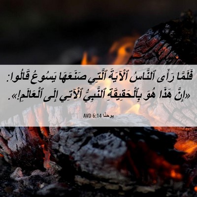 Picture 06 - يوحنَّا 6:14 AVD - فَلَمَّا رَأَى ٱلنَّاسُ - Bible Verse Picture