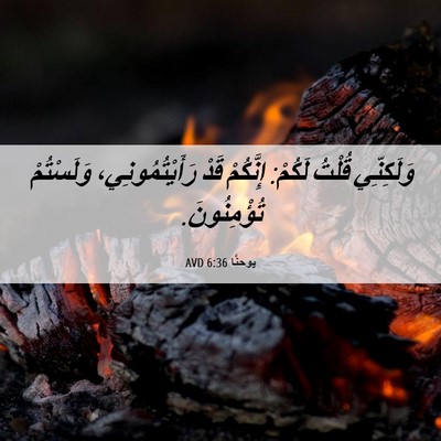 Picture 06 - يوحنَّا 6:36 AVD - وَلَكِنِّي قُلْتُ لَكُمْ: - Bible Verse Picture