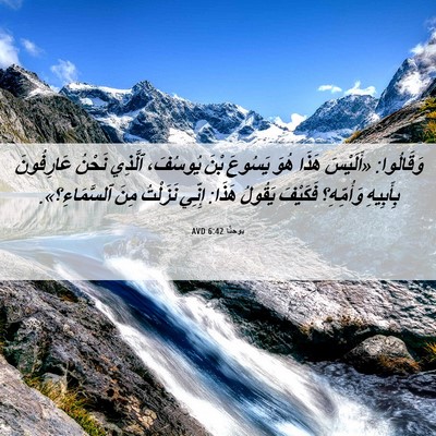 Picture 06 - يوحنَّا 6:42 AVD - وَقَالُوا: «أَلَيْسَ هَذَا - Bible Verse Picture