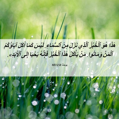 Picture 06 - يوحنَّا 6:58 AVD - هَذَا هُوَ ٱلْخُبْزُ - Bible Verse Picture