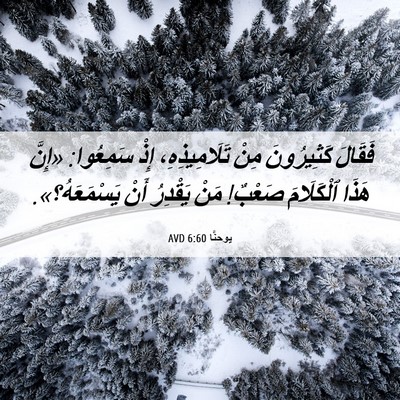 Picture 06 - يوحنَّا 6:60 AVD - فَقَالَ كَثِيرُونَ مِنْ - Bible Verse Picture