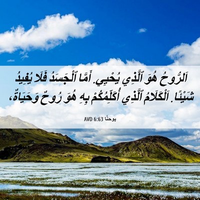 Picture 06 - يوحنَّا 6:63 AVD - اَلرُّوحُ هُوَ ٱلَّذِي - Bible Verse Picture