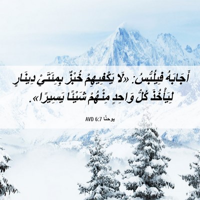 Picture 06 - يوحنَّا 6:7 AVD - أَجَابَهُ فِيلُبُّسُ: «لَا - Bible Verse Picture