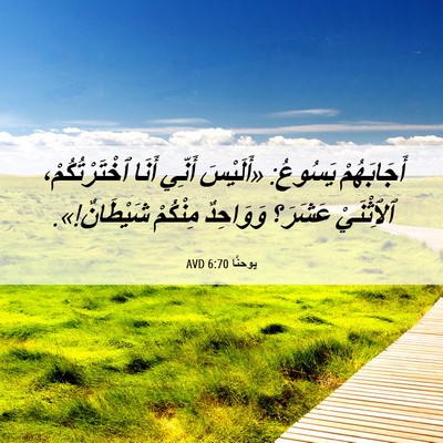 Picture 06 - يوحنَّا 6:70 AVD - أَجَابَهُمْ يَسُوعُ: - Bible Verse Picture