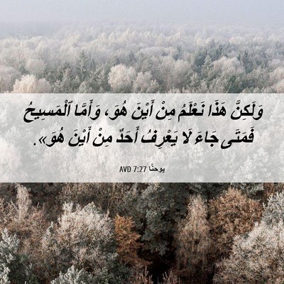 Picture 06 - يوحنَّا 7:27 AVD - وَلَكِنَّ هَذَا نَعْلَمُ - Bible Verse Picture