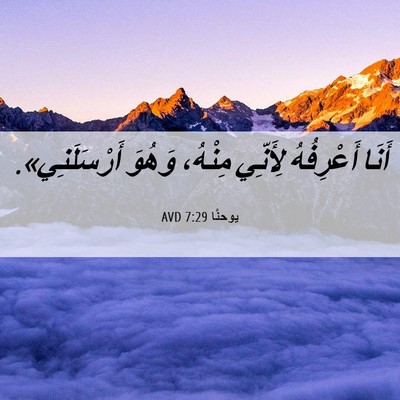 Picture 06 - يوحنَّا 7:29 AVD - أَنَا أَعْرِفُهُ لِأَنِّي - Bible Verse Picture