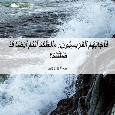 Picture 06 - يوحنَّا 7:47 AVD - فَأَجَابَهُمُ - Bible Verse Picture
