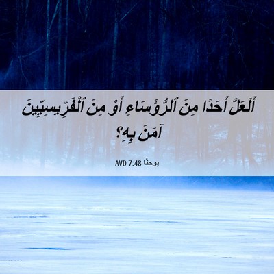 Picture 06 - يوحنَّا 7:48 AVD - أَلَعَلَّ أَحَدًا مِنَ - Bible Verse Picture