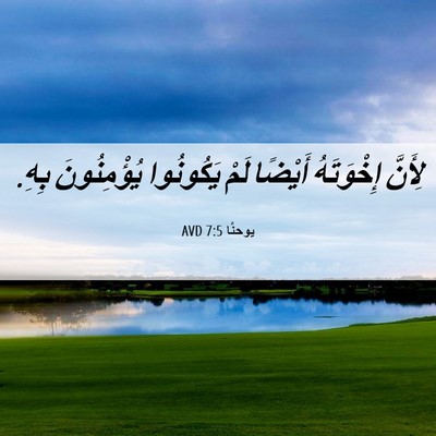 Picture 06 - يوحنَّا 7:5 AVD - لِأَنَّ إِخْوَتَهُ - Bible Verse Picture