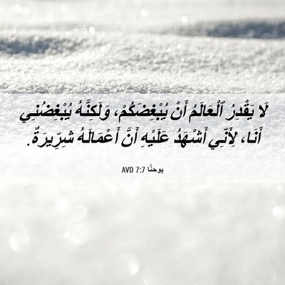 Picture 06 - يوحنَّا 7:7 AVD - لَا يَقْدِرُ ٱلْعَالَمُ - Bible Verse Picture
