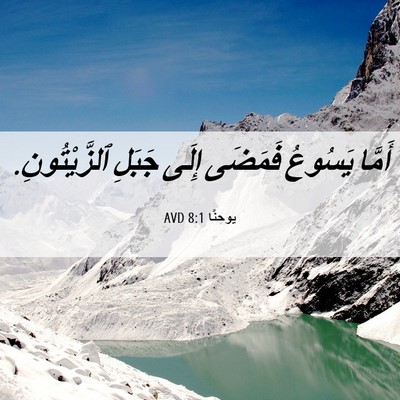 Picture 06 - يوحنَّا 8:1 AVD - أَمَّا يَسُوعُ فَمَضَى - Bible Verse Picture