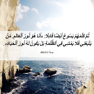 Picture 06 - يوحنَّا 8:12 AVD - ثُمَّ كَلَّمَهُمْ يَسُوعُ - Bible Verse Picture