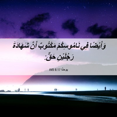 Picture 06 - يوحنَّا 8:17 AVD - وَأَيْضًا فِي - Bible Verse Picture