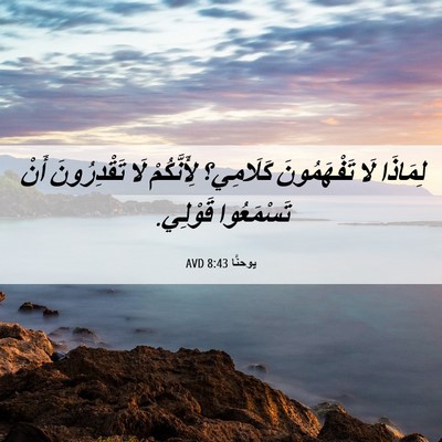 Picture 06 - يوحنَّا 8:43 AVD - لِمَاذَا لَا تَفْهَمُونَ - Bible Verse Picture