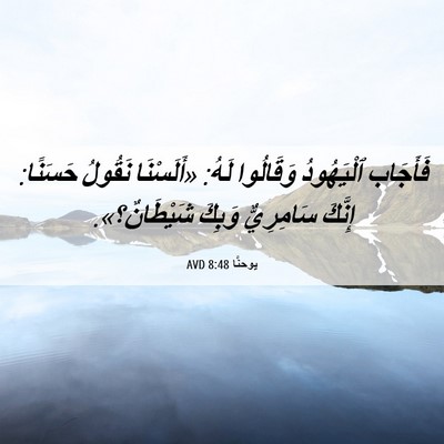 Picture 06 - يوحنَّا 8:48 AVD - فَأَجَاب ٱلْيَهُودُ - Bible Verse Picture