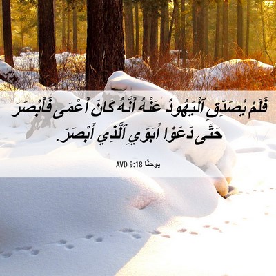 Picture 06 - يوحنَّا 9:18 AVD - فَلَمْ يُصَدِّقِ - Bible Verse Picture
