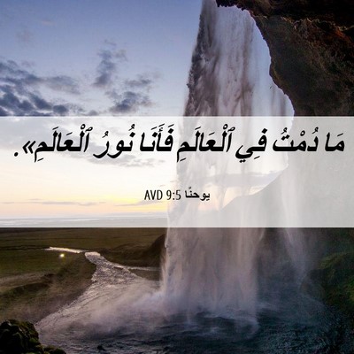 Picture 06 - يوحنَّا 9:5 AVD - مَا دُمْتُ فِي ٱلْعَالَمِ - Bible Verse Picture