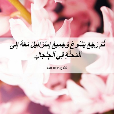 Picture 06 - يَشُوع 10:15 AVD - ثُمَّ رَجَعَ يَشُوعُ - Bible Verse Picture