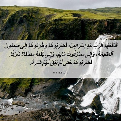 Picture 06 - يَشُوع 11:8 AVD - فَدَفَعَهُمُ ٱلرَّبُّ - Bible Verse Picture