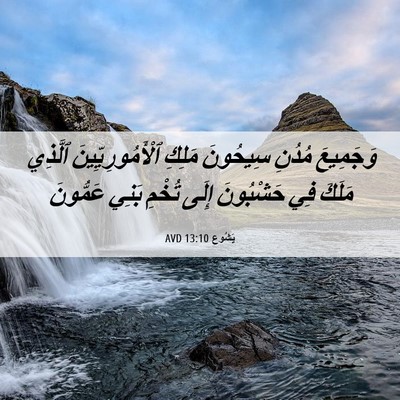 Picture 06 - يَشُوع 13:10 AVD - وَجَمِيعَ مُدُنِ سِيحُونَ - Bible Verse Picture