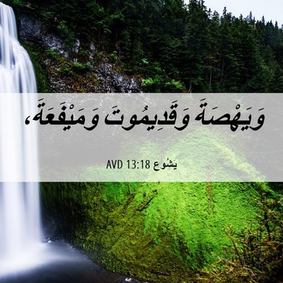 Picture 06 - يَشُوع 13:18 AVD - وَيَهْصَةَ وَقَدِيمُوتَ - Bible Verse Picture