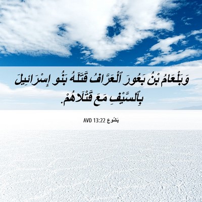 Picture 06 - يَشُوع 13:22 AVD - وَبَلْعَامُ بْنُ بَعُورَ - Bible Verse Picture