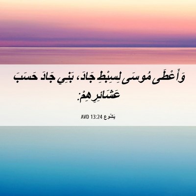 Picture 06 - يَشُوع 13:24 AVD - وَأَعْطَى مُوسَى لِسِبْطِ - Bible Verse Picture