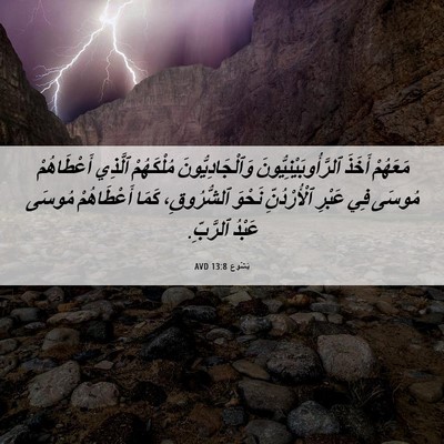 Picture 06 - يَشُوع 13:8 AVD - مَعَهُمْ أَخَذَ - Bible Verse Picture