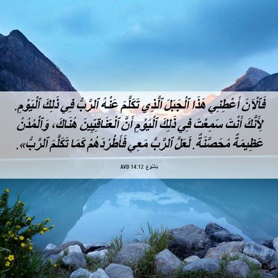 Picture 06 - يَشُوع 14:12 AVD - فَٱلْآنَ أَعْطِنِي هَذَا - Bible Verse Picture
