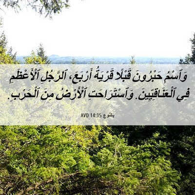 Picture 06 - يَشُوع 14:15 AVD - وَٱسْمُ حَبْرُونَ قَبْلًا - Bible Verse Picture