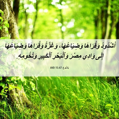 Picture 06 - يَشُوع 15:47 AVD - أَشْدُودُ وَقُرَاهَا - Bible Verse Picture