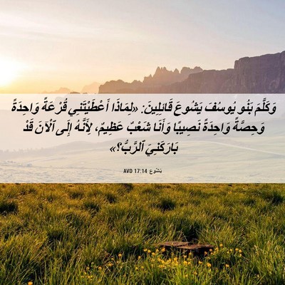 Picture 06 - يَشُوع 17:14 AVD - وَكَلَّمَ بَنُو يُوسُفَ - Bible Verse Picture