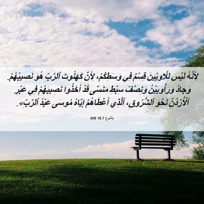 Picture 06 - يَشُوع 18:7 AVD - لِأَنَّهُ لَيْسَ - Bible Verse Picture